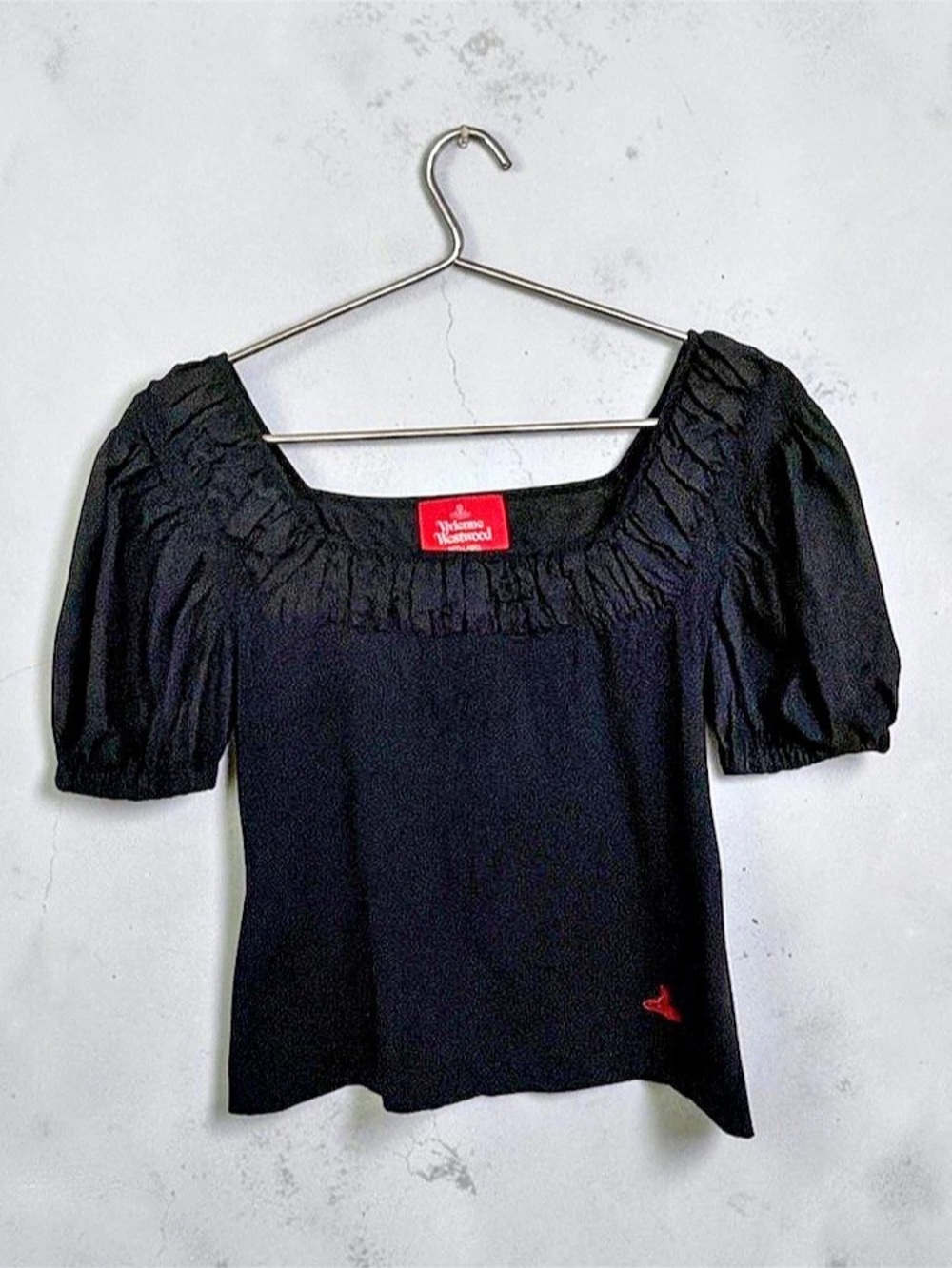 Vivienne Westwood Black Puff Sleeve Blouse Like New